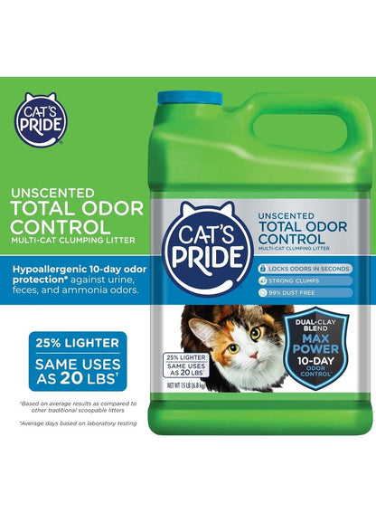Cat's Pride Unscented Cat Litter 6.8 Kg