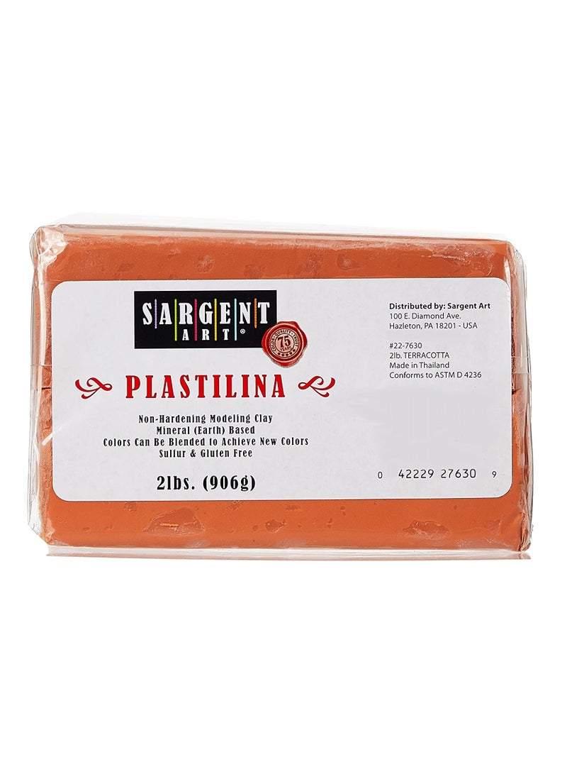 SARGENT ART Plastilina Modeling Clay 2-Pound Terra Cotta