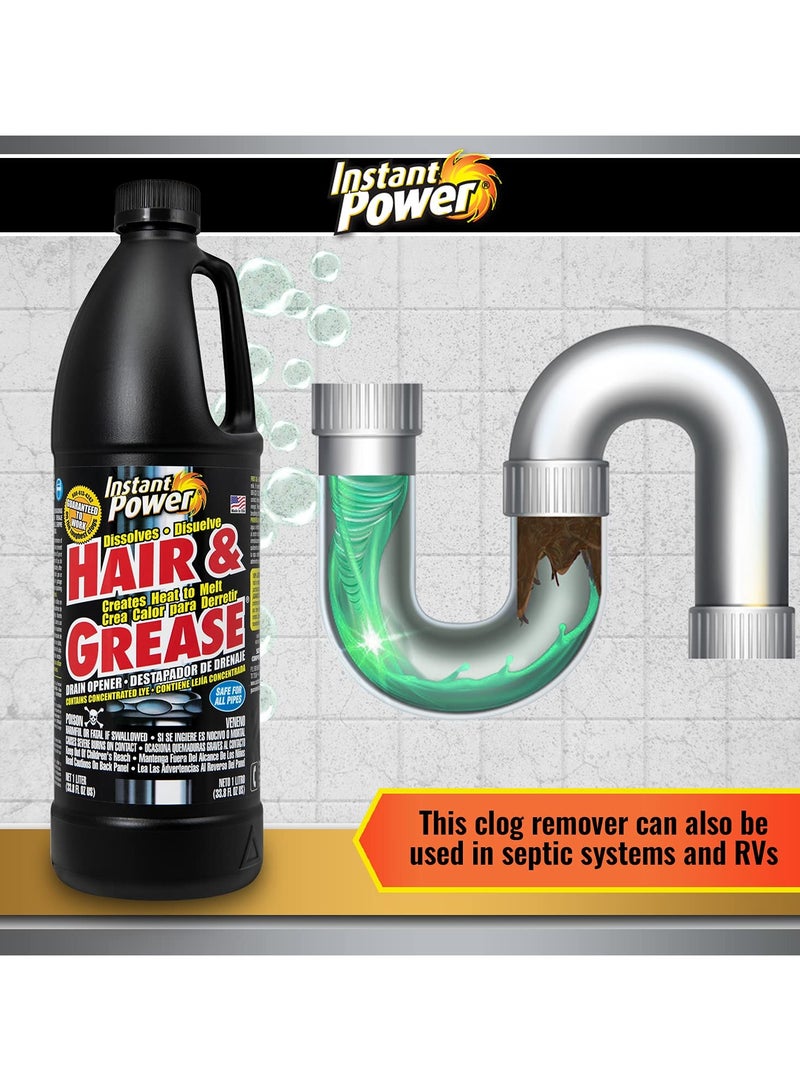 Instant Power Hair & Grease Drain Opener 1L