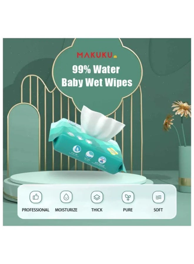 Makuku 99% Water Based Baby Wet Wipes - 20 Pcs