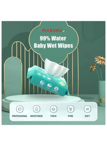 Makuku 99% Water Based Baby Wet Wipes - 20 Pcs