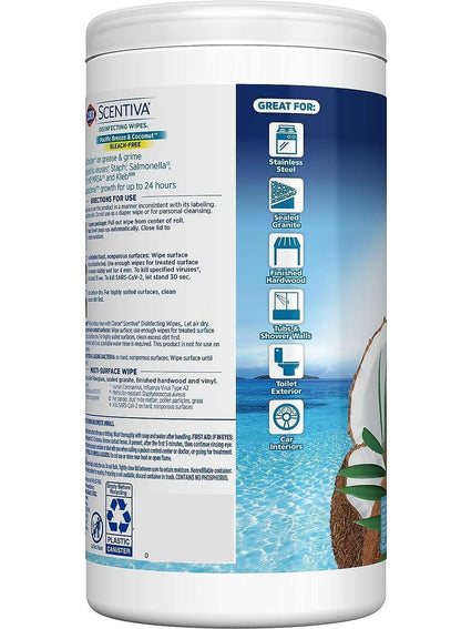 Clorox Scentiva Disinfecting Wipes 75Ct