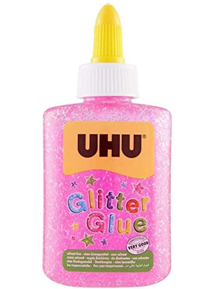 UHU Glitter Glue Pink Bottle 88.5 ML