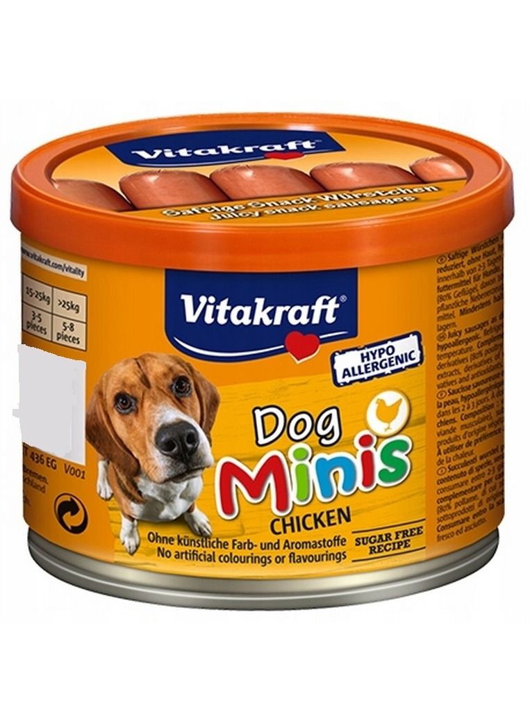 Vitakraft Dog Minis Chicken Sausages 120g