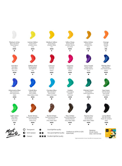 Mont Marte Acrylic Paints Set 24Pc