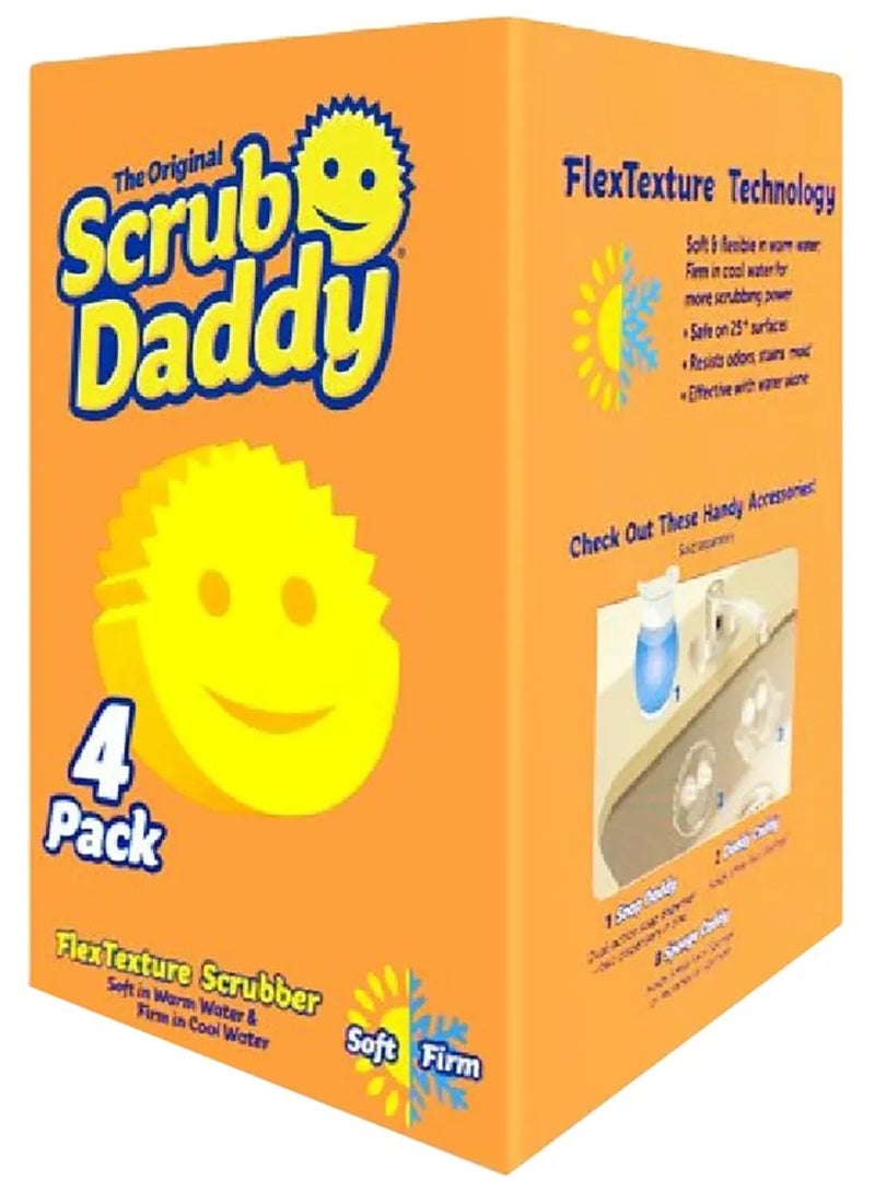 Scrub Daddy Sponge & Scrubber 4 Pcs Pack