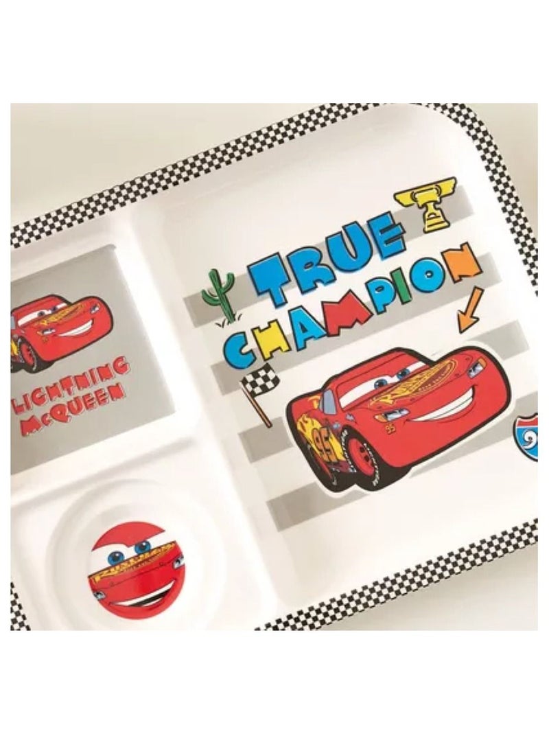 Disney Baby Cars Print 3-Section Plate