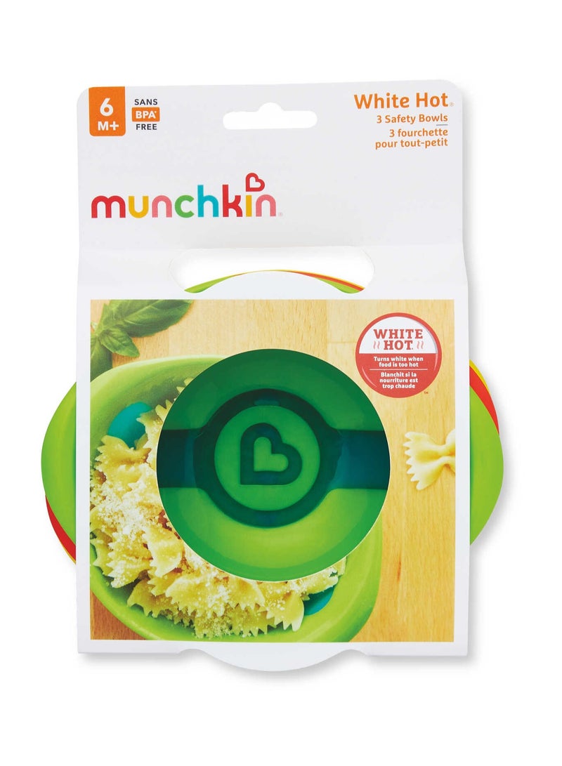 Munchkin White Hot Bowls Pack of 3