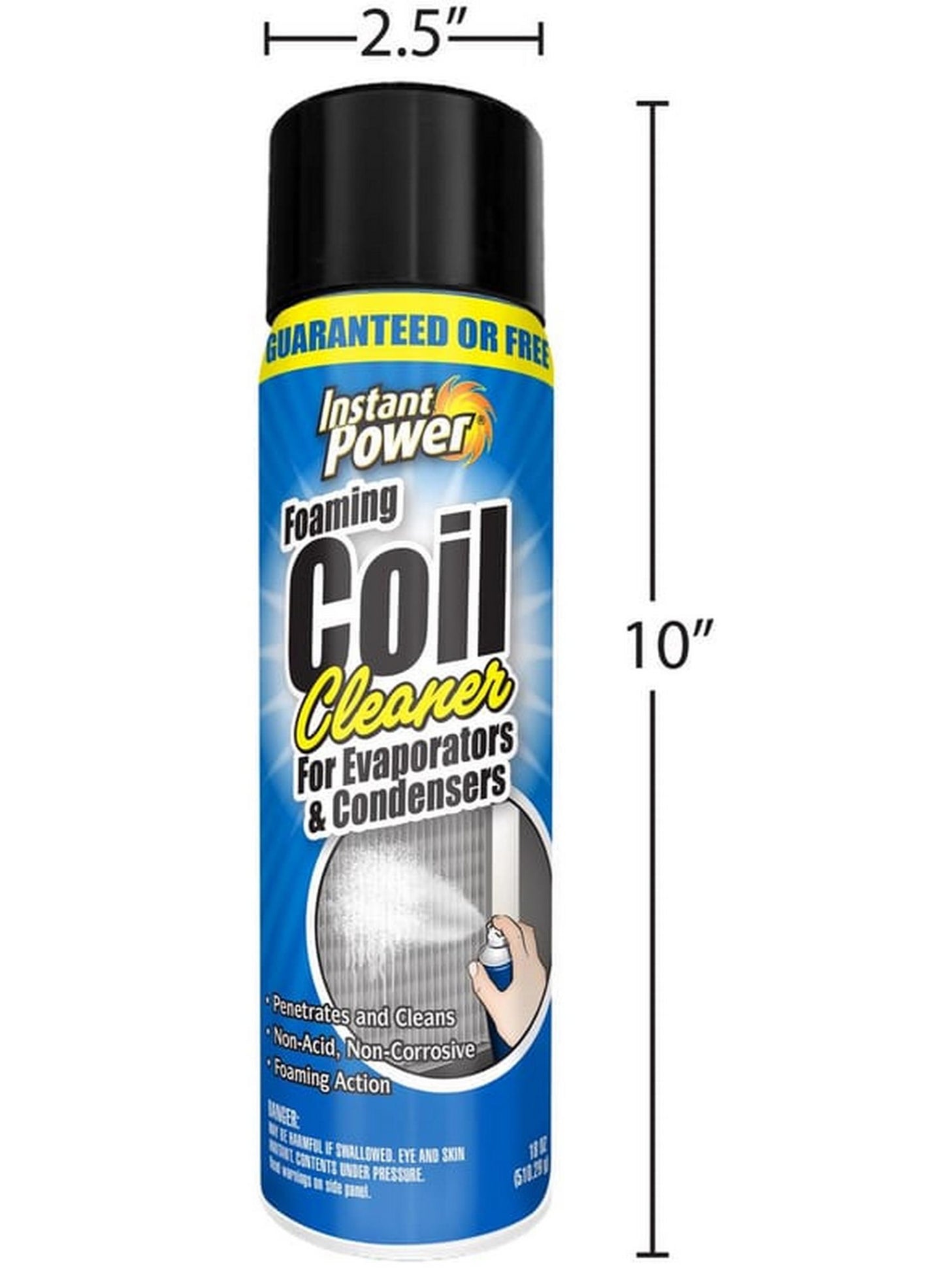 air dry, coil cleaner, cool dry, dirt dust, dirt grime, drain pan, dry place, evaporators condensers, foaming coil, foaming coil cleaner, heavy soil, hvac coil, instant power, mist turn, unit back