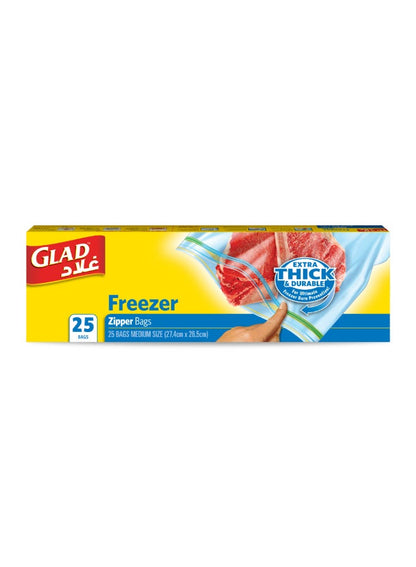 Glad Zipper Freezer Bags 25 Count - Protect Your Food