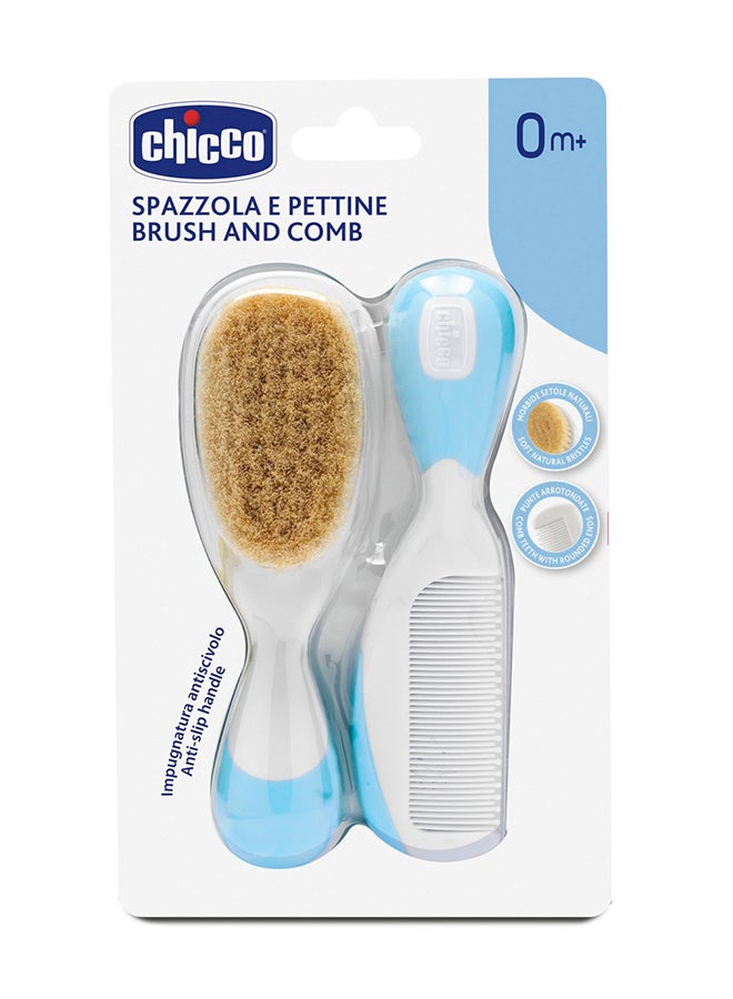 Chicco Brush And Comb 0M+, Light Blue