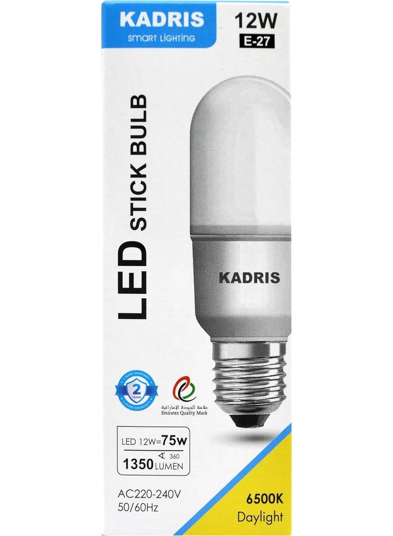 KADRIS 6500K Daylight 12W LED Stick Bulb