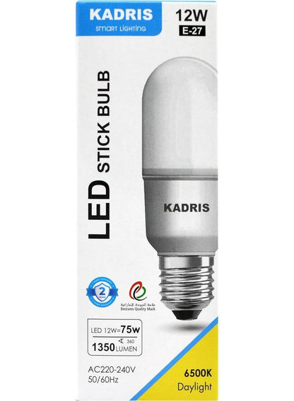 KADRIS 6500K Daylight 12W LED Stick Bulb