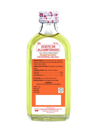 IPI Aceite De Alcamforado Rubefacient 50 ML