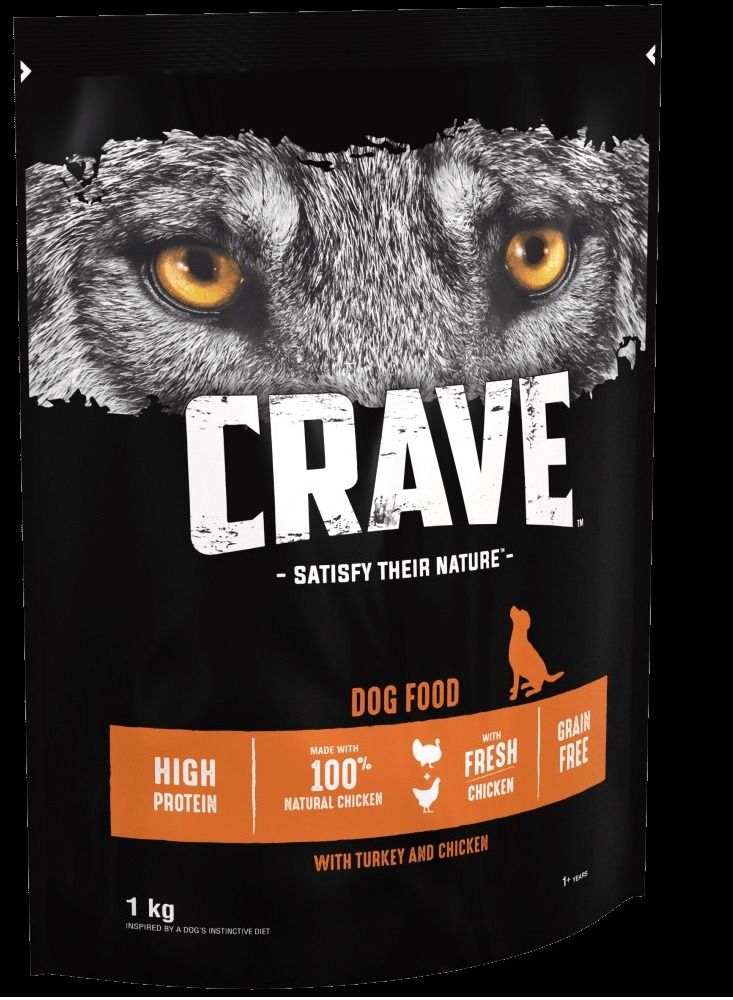 CRAVE Complete Turkey & Chicken Dry Dog Food 1Kg