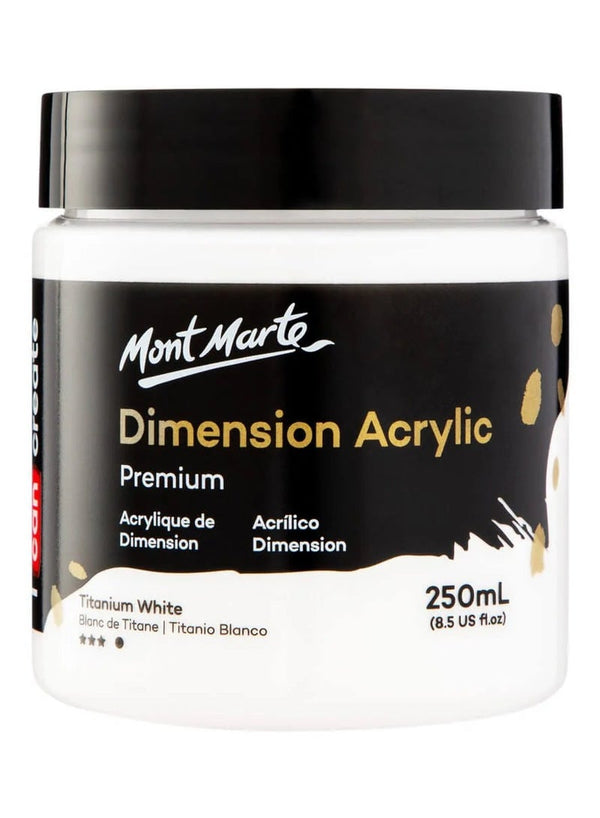 Mont Marte Dimension Acrylic 250ML Titanium White