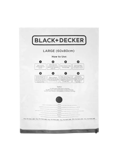 Vacuum Storage Bags Large 60x80cm BLACK&DECKER