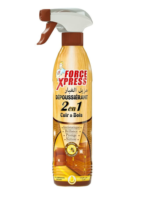 Force Xpress 2 In 1 Leather and Wood Duster