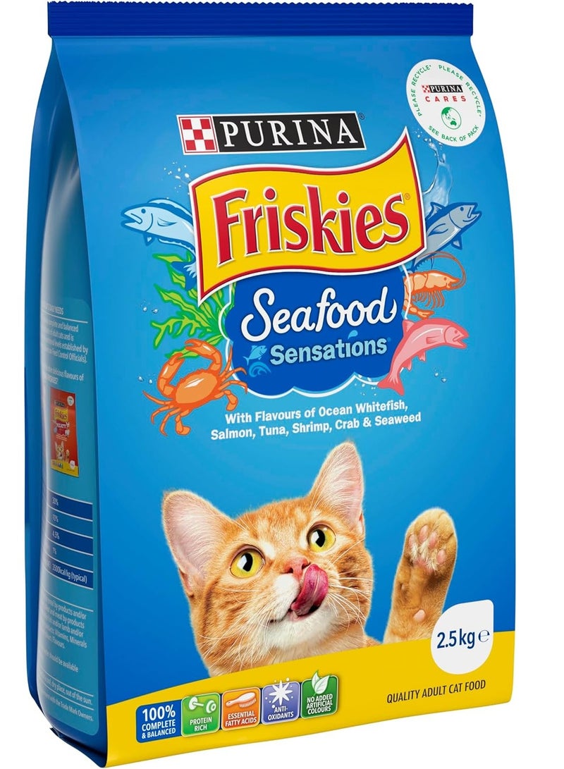 Friskies Seafood Sensations Dry Cat Food 2.5 Kg