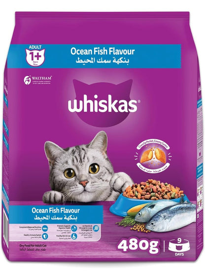 Whiskas Ocean Fish Dry Cat Food 480g