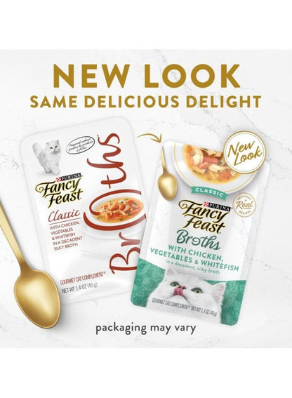 Delicious Purina Fancy Feast Broths for Cats