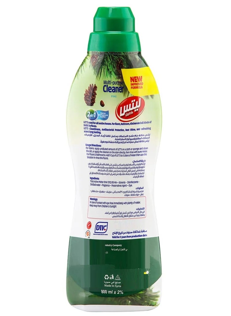 LET'S CLEAN Multi-Purpose Cleaner Pine 800 ML
