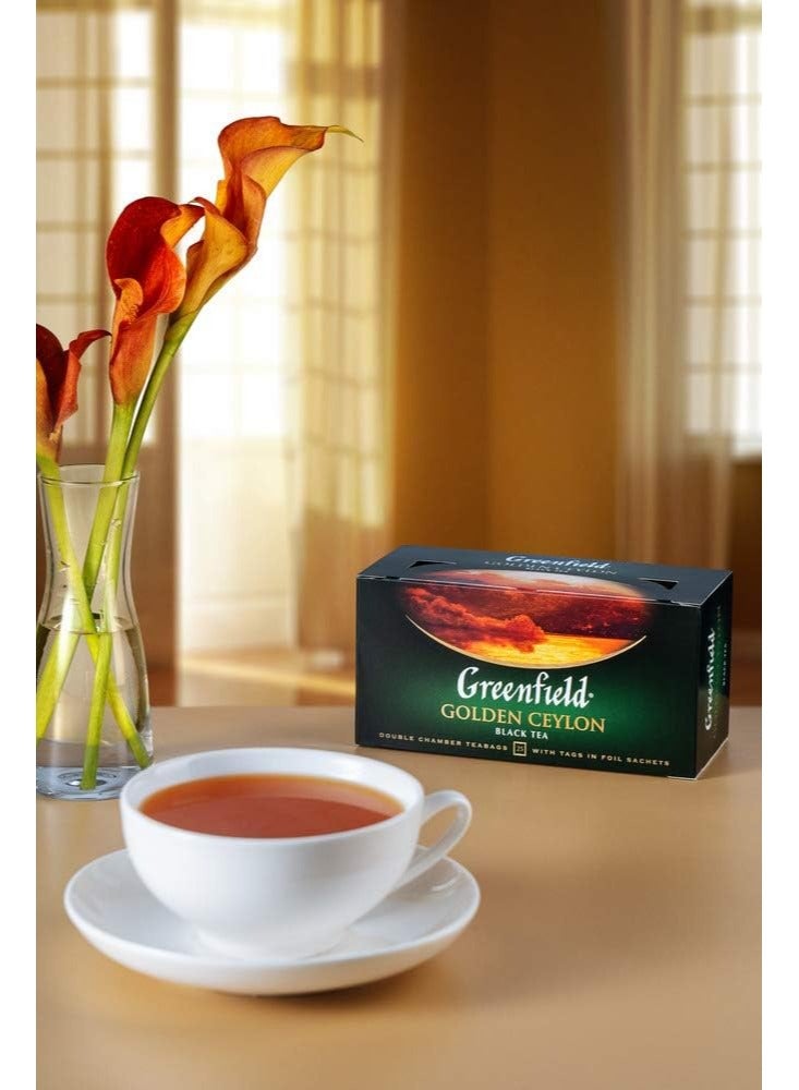 Golden Ceylon Black Tea 25 Bags by Greenfield