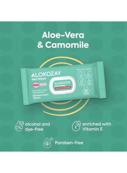 Alokozay Baby Wet Wipes Aloe Vera & Chamomile