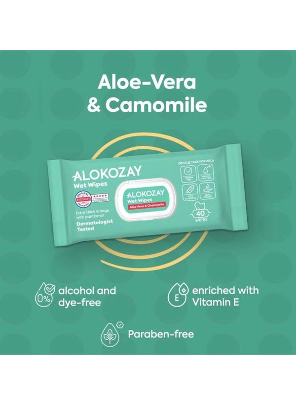 Alokozay Baby Wet Wipes Aloe Vera & Chamomile