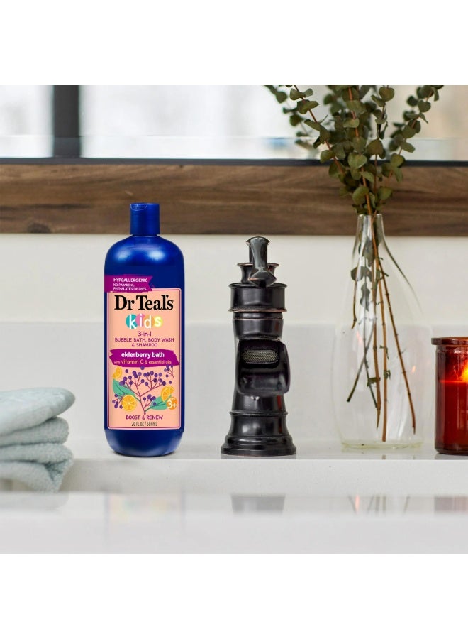 Dr Teal'S 3 In 1 Bubble Bath Body Wash & Shampoo