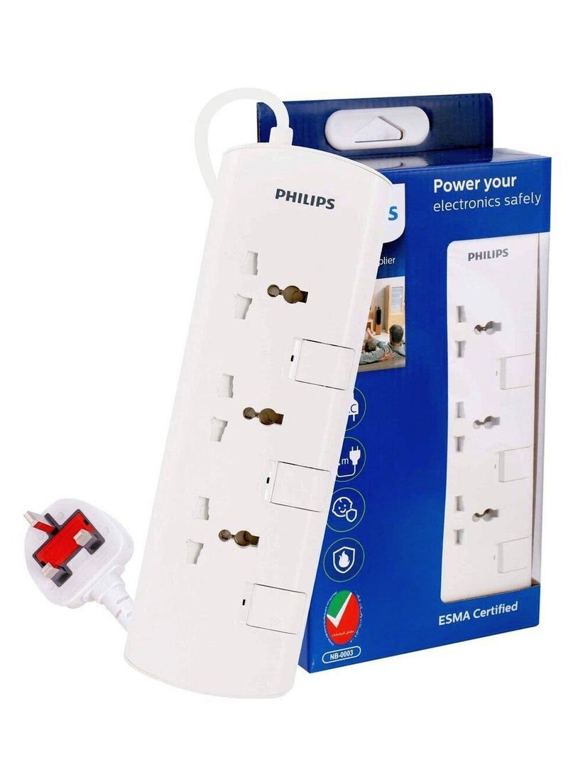 Philips 3 Way Extension Socket with Switch