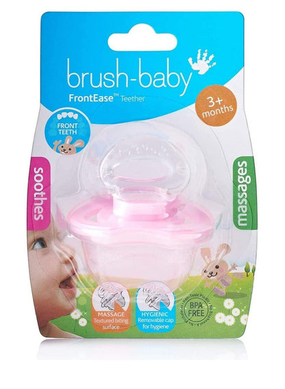 Brush-Baby Front-Ease Teether Pink 3M +