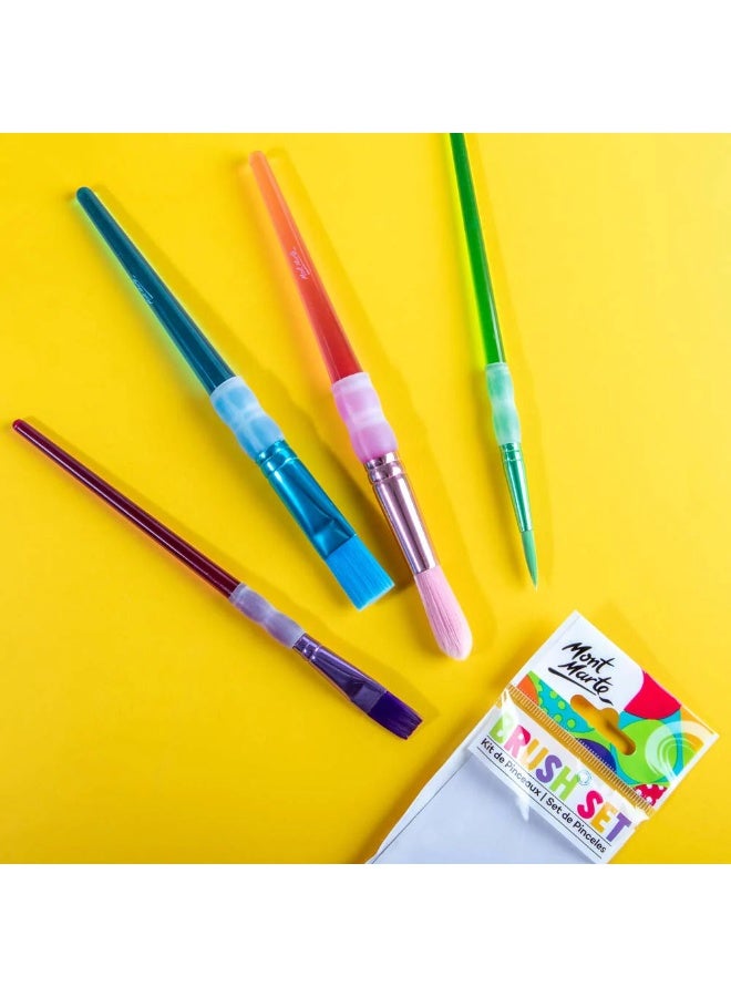 Mont Marte Kids Brush Set 4Pc