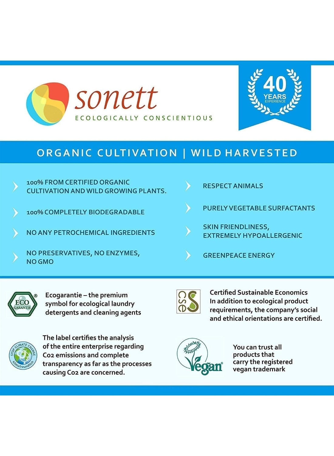 cleaner plant, cleaner plant based, dries fast, glass cleaner, glass cleaner plant, grease dirt, inci aqua, oily stains, organic multi-surface, plant based, polish dry, sodium c12, sonett ecologically conscientious, stainless steel