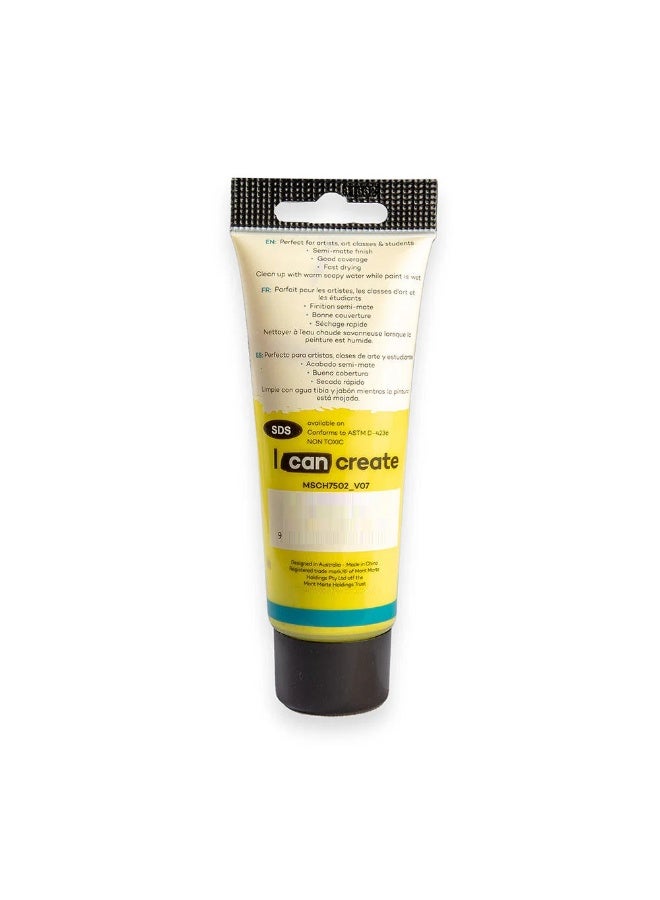 Mont Marte Acrylic Colour Paint Lemon Yellow 75 ML