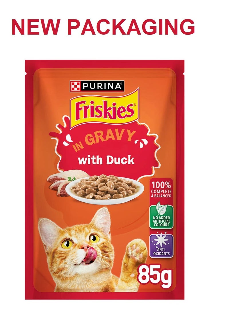 Friskies Duck Chunks in Gravy Cat Food 85G - PURINA