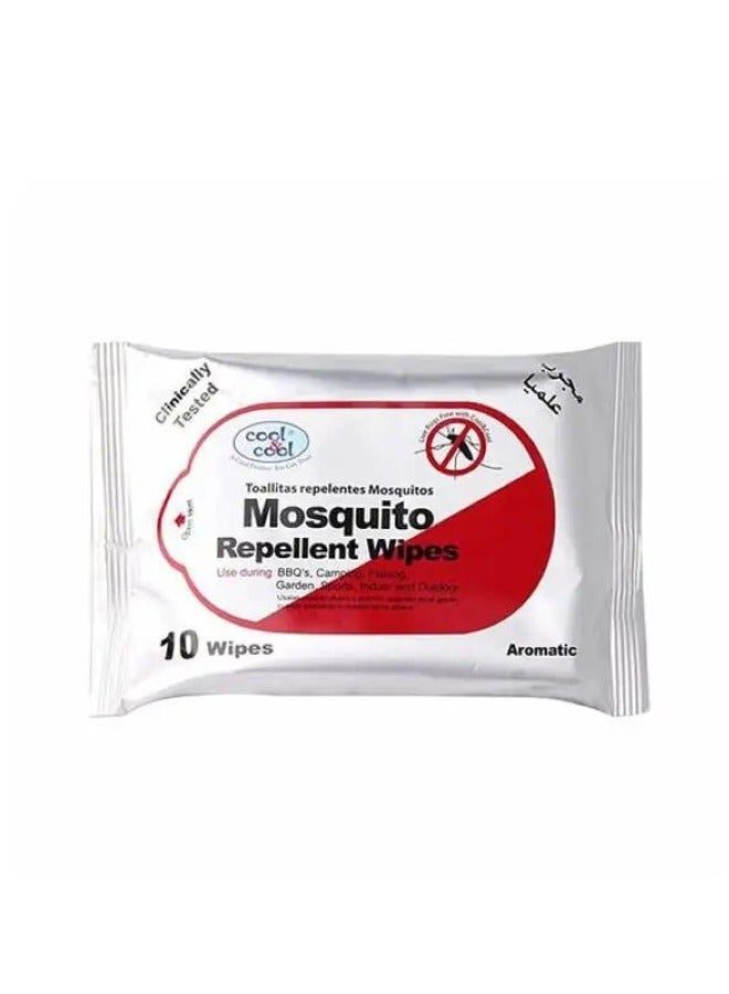 Cool & Cool Mosquito Repellent Wipes 10 Count