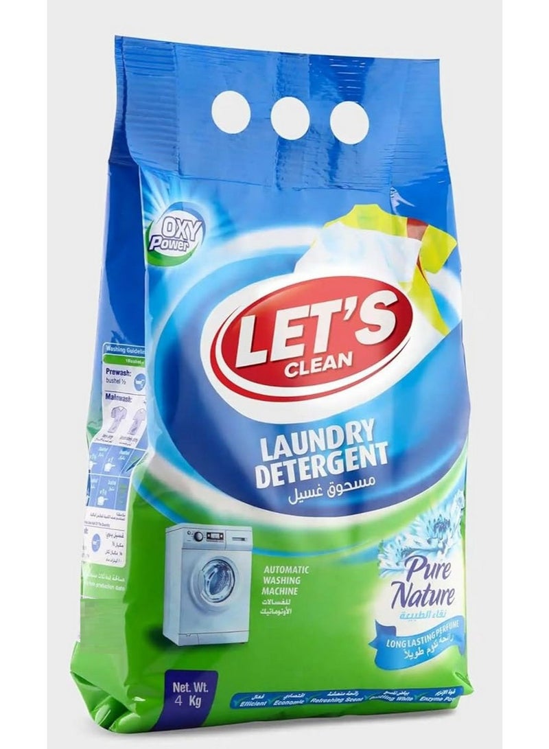 LET'S CLEAN Powder Laundry Detergent 4 Kg