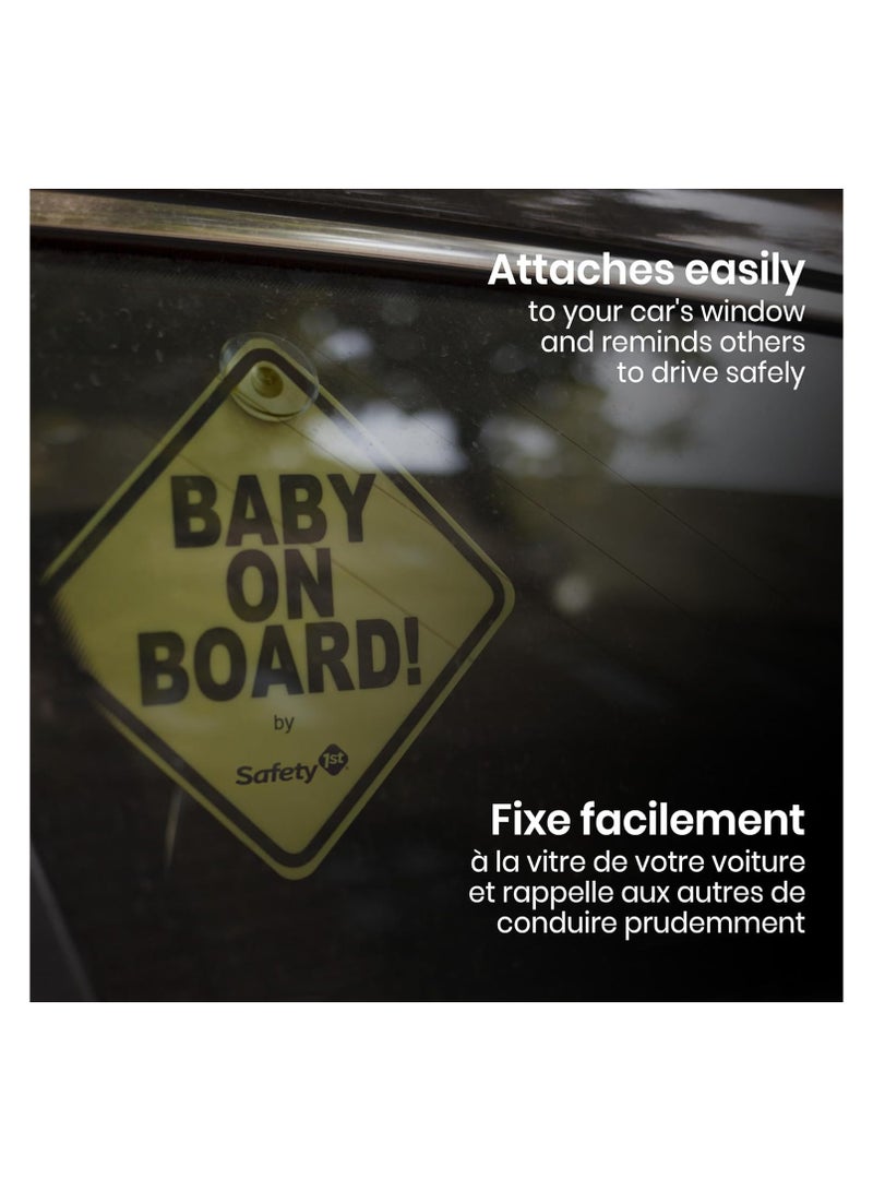 Safety 1st Baby On Board Sign - Premium Car Safety