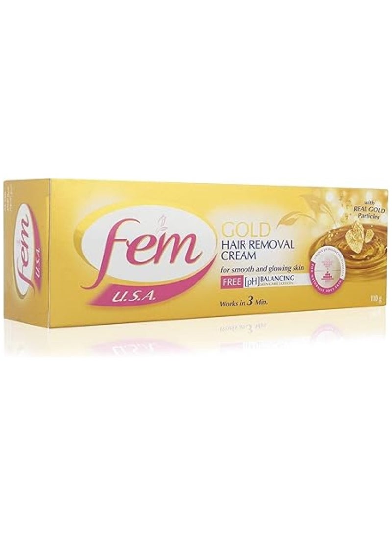 Fem Hair Removal Cream with Gold - 110 G