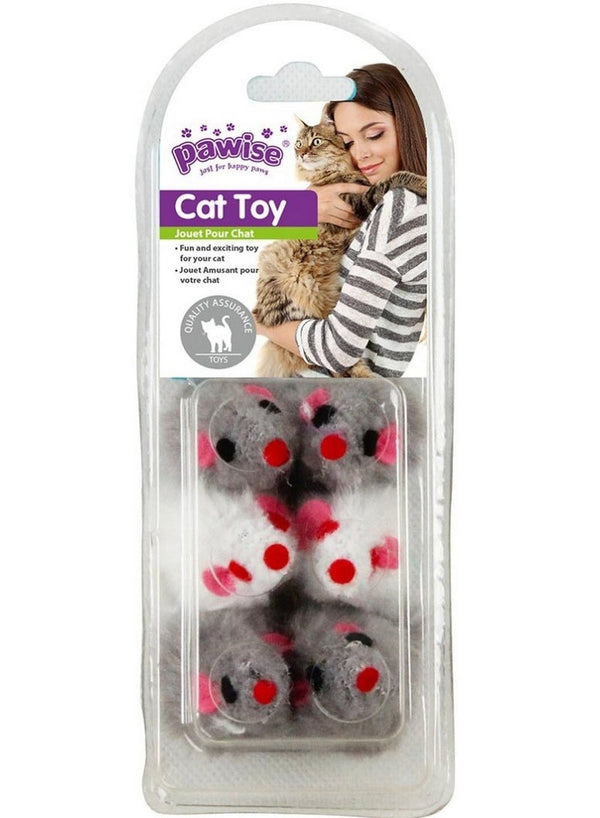 Pawise 6 Mice Soft Toy for Cats