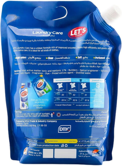 LET'S CLEAN Liquid Detergent 2L - Premium Care