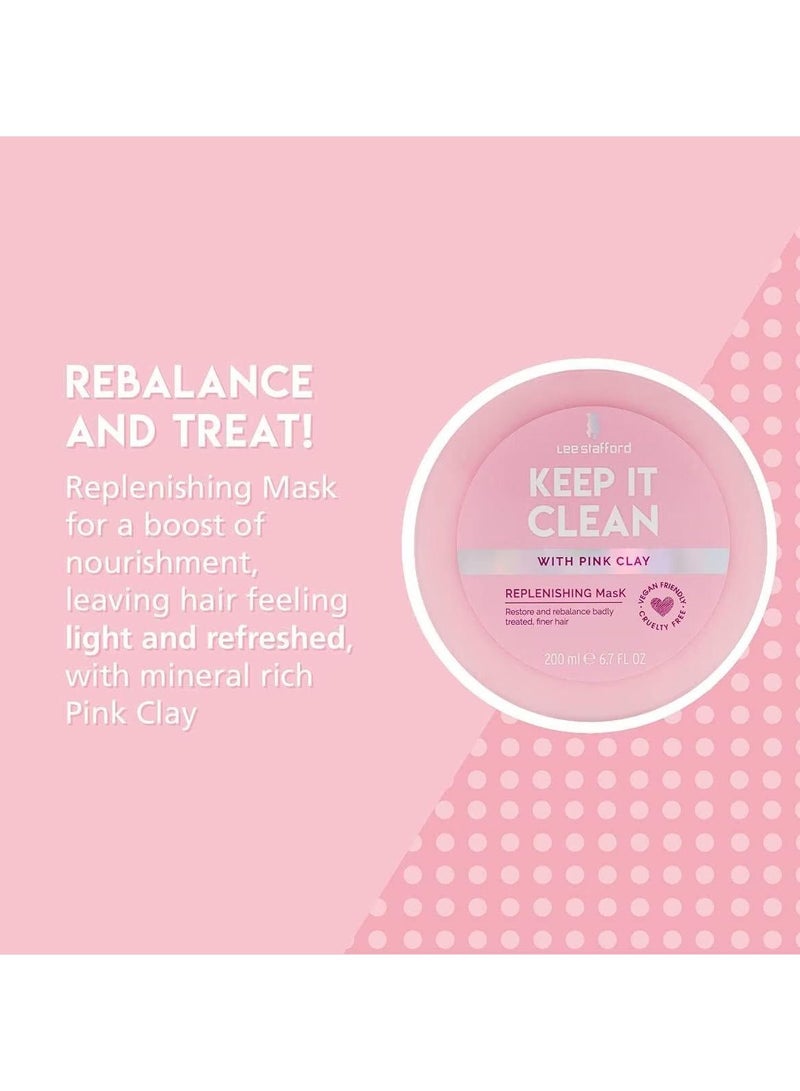 Lee Stafford Hair Mask Treatment With Pink Clay