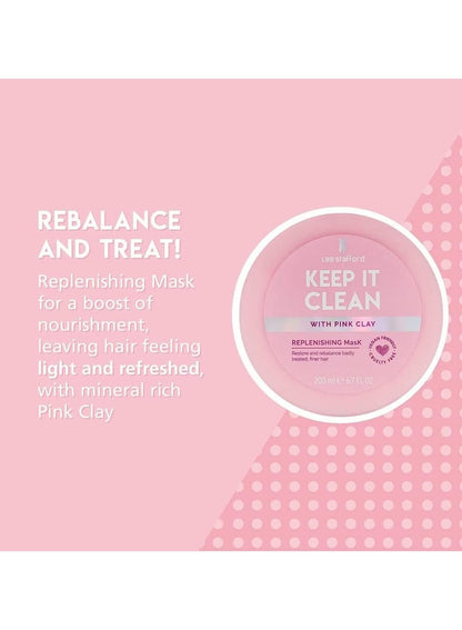 Lee Stafford Hair Mask Treatment With Pink Clay