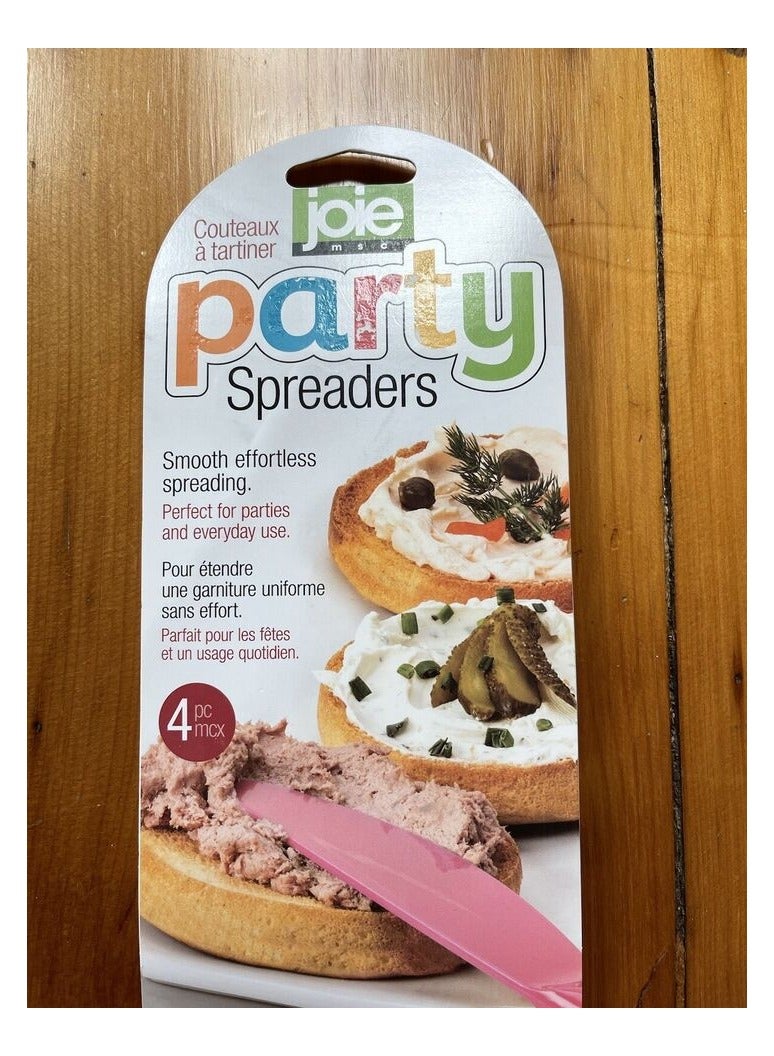 Joie Set of 4 Spreading Knives - Party Colors