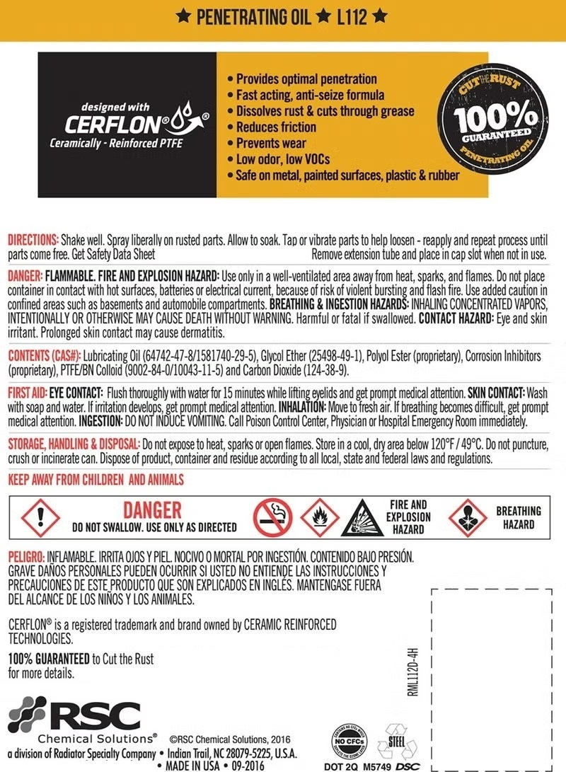 LIQUID WRENCH Penetrating Oil for Stuck Nuts & Bolts