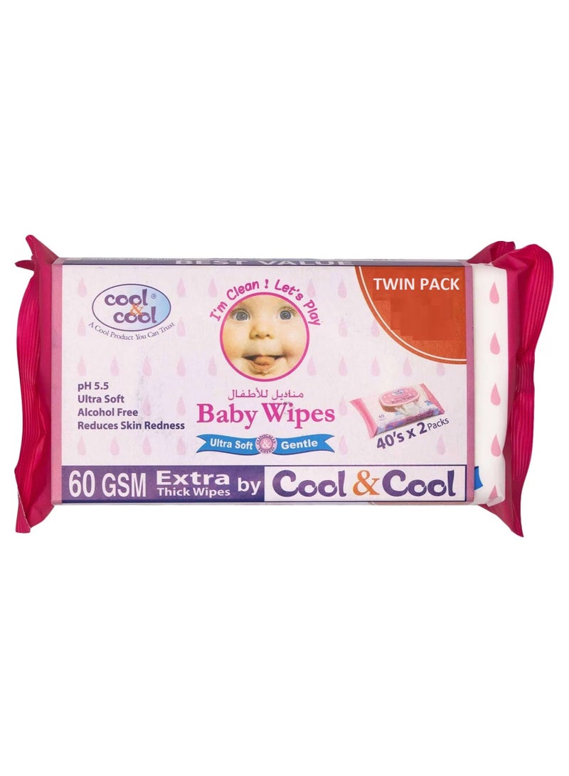 Ultra Soft Baby Wipes Twin Pack by Cool & Cool