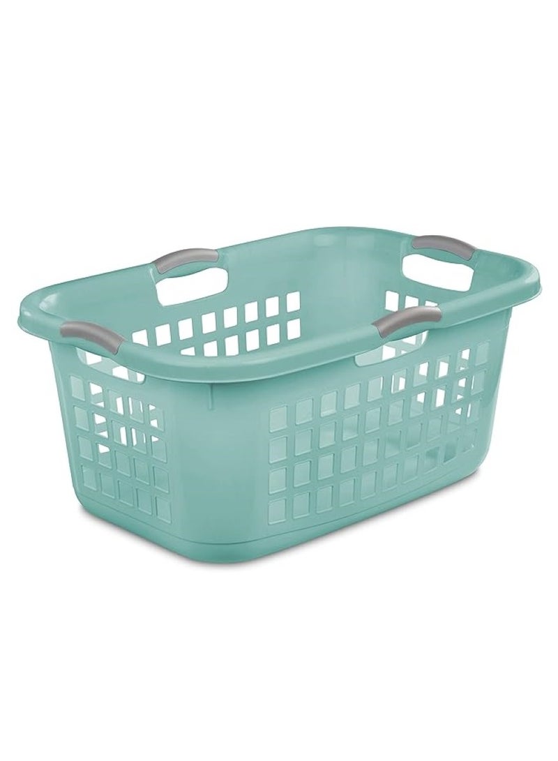 Sterilite Ultra Laundry Basket Aqua Chrome 71L