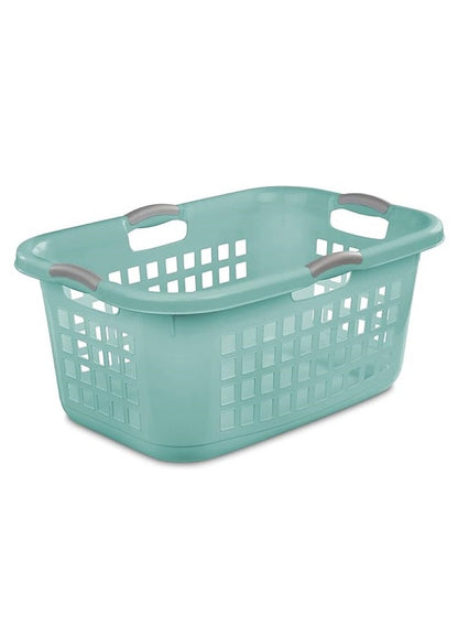 Sterilite Ultra Laundry Basket Aqua Chrome 71L