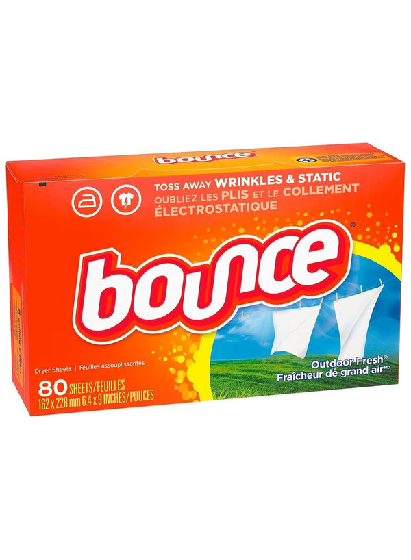 Bounce Fabric Softener Sheets 80 Count - Outdoor Fresh
